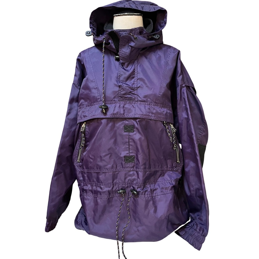 VTG SneauX SnowBoard Gear‎ Mens Purple Pullover Shell Jacket Sz XL Snowboard Y2K